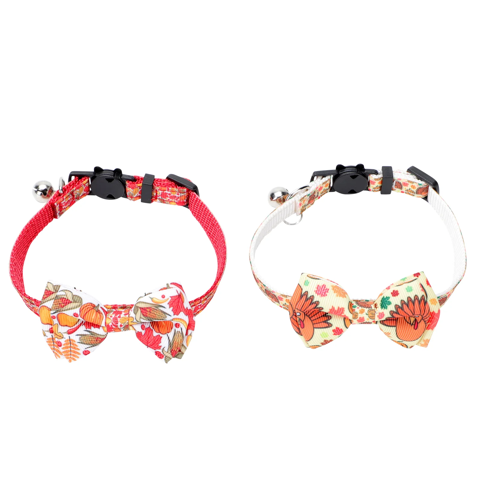 

2Pcs Creative Pets Bow Ties Comfortable Pet Neck Rings Thanksgiving Dog Collars