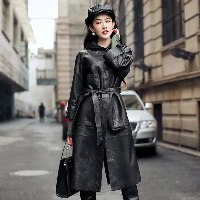 Рисунок 2 - Женский Длинный тренчкот из натуральной овечьей кожи