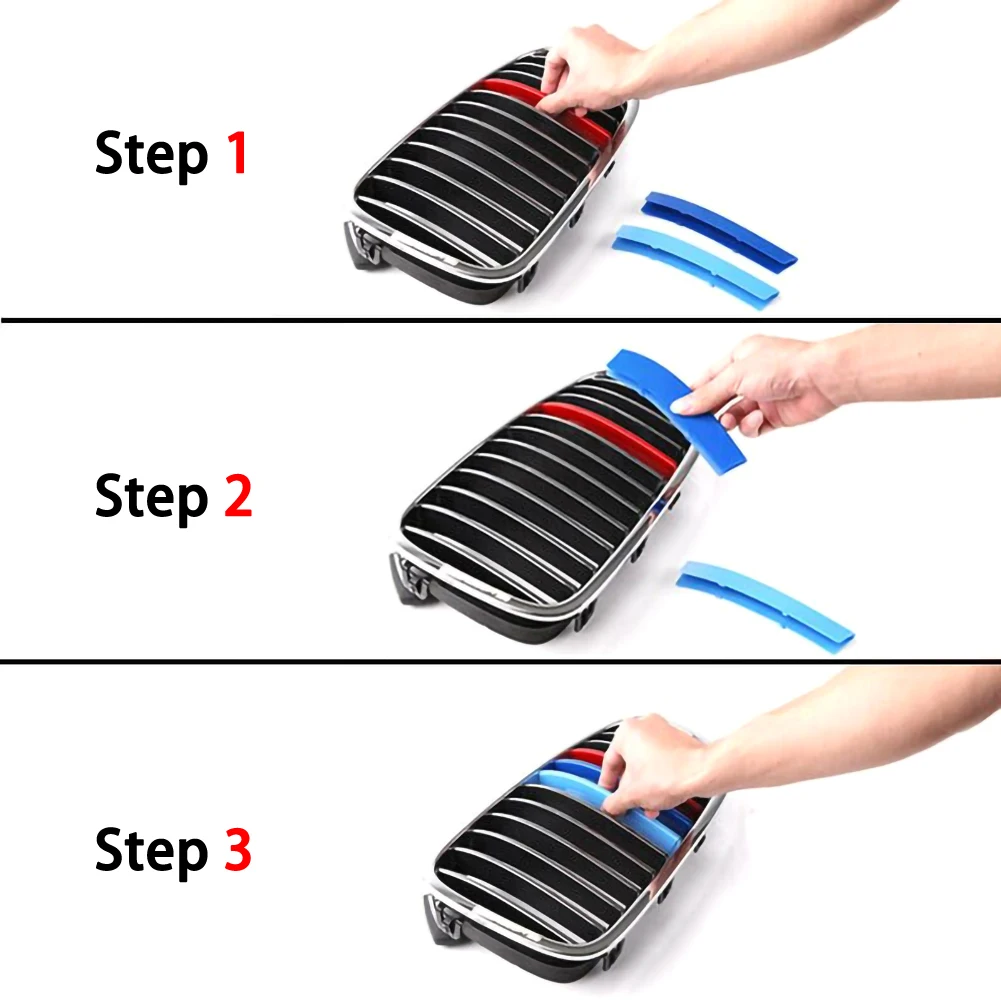 Набор трехцветных гоночных решеток подходит для BMW 3 серии E46 2002-2004 почечная