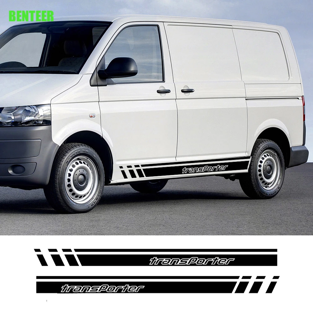 

2pcs Transporter Car Side Sticker For VW Volkswagen T4 T5 T6 Caddy Auto Accessories