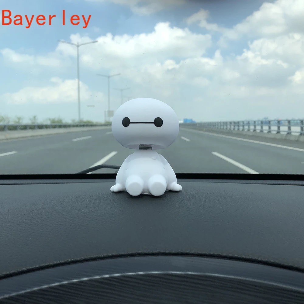 Пластиковая мультяшная фигурка робота Baymax с вращающейся головой украшения для