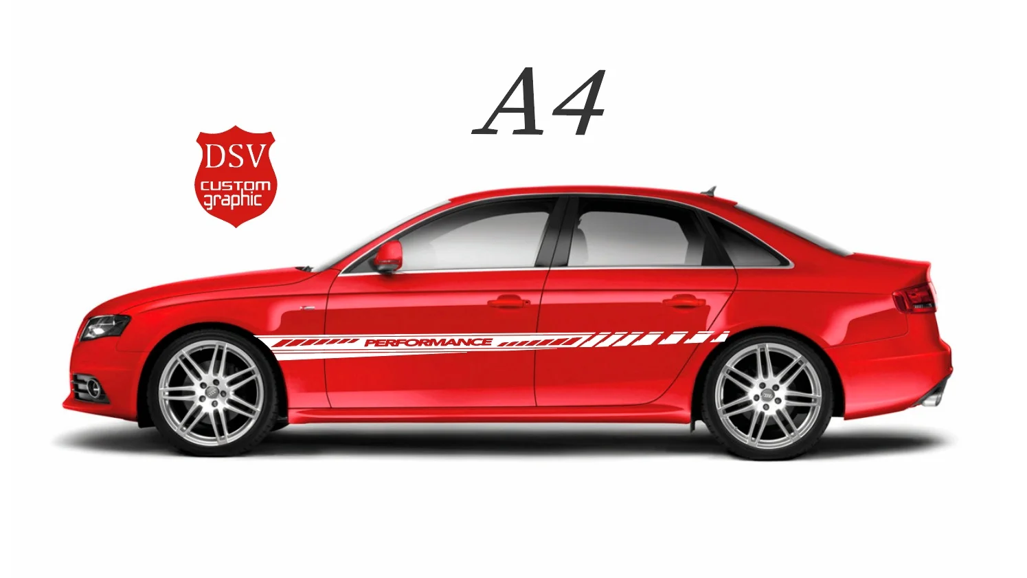 

Для x2 графическая Наклейка боковая юбка полоса винил Audi A3 A4 A6.
