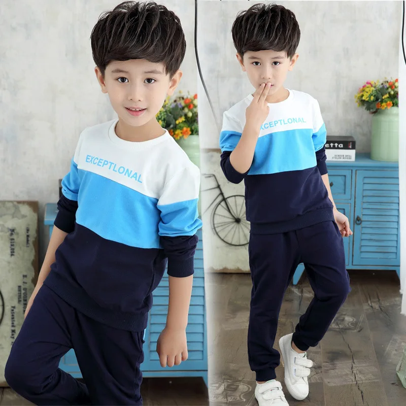 Детская спортивная одежда повседневный модный костюм для мальчиков летняя