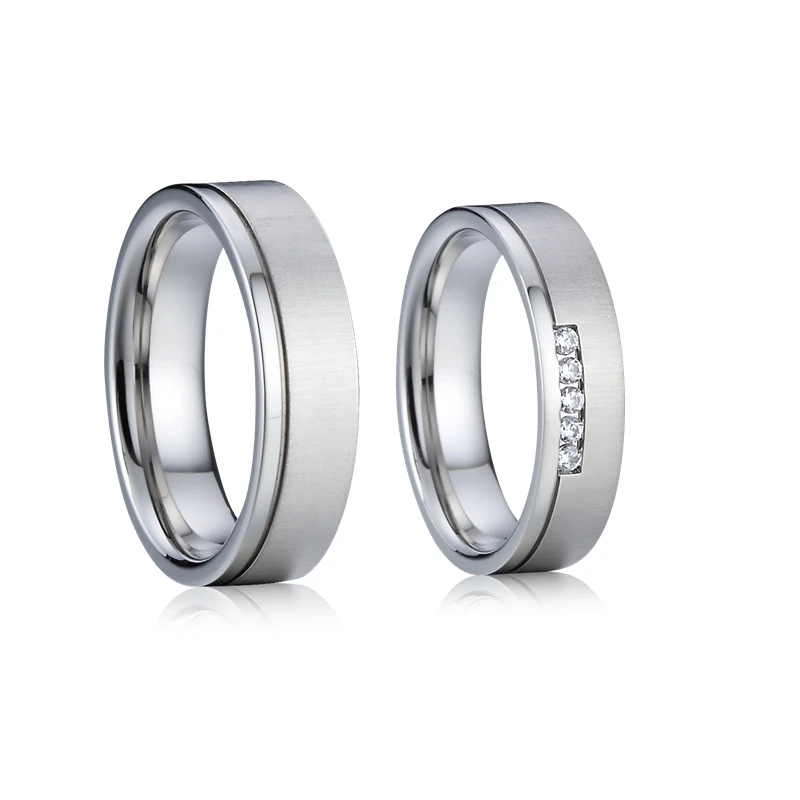

sterling silver wedding rings set for couples his and hers Lovers Alliance 1 Pair platinum color titanium jewelry wedding rings