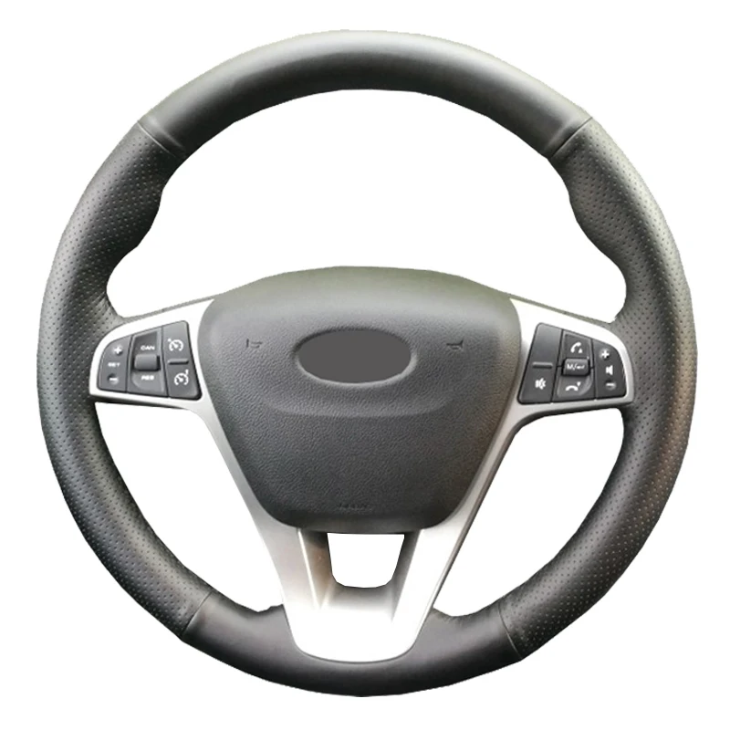 Чехол рулевого колеса автомобиля из натуральной кожи для Lada Vesta 2015 2016 2017 2018 2019 Xray