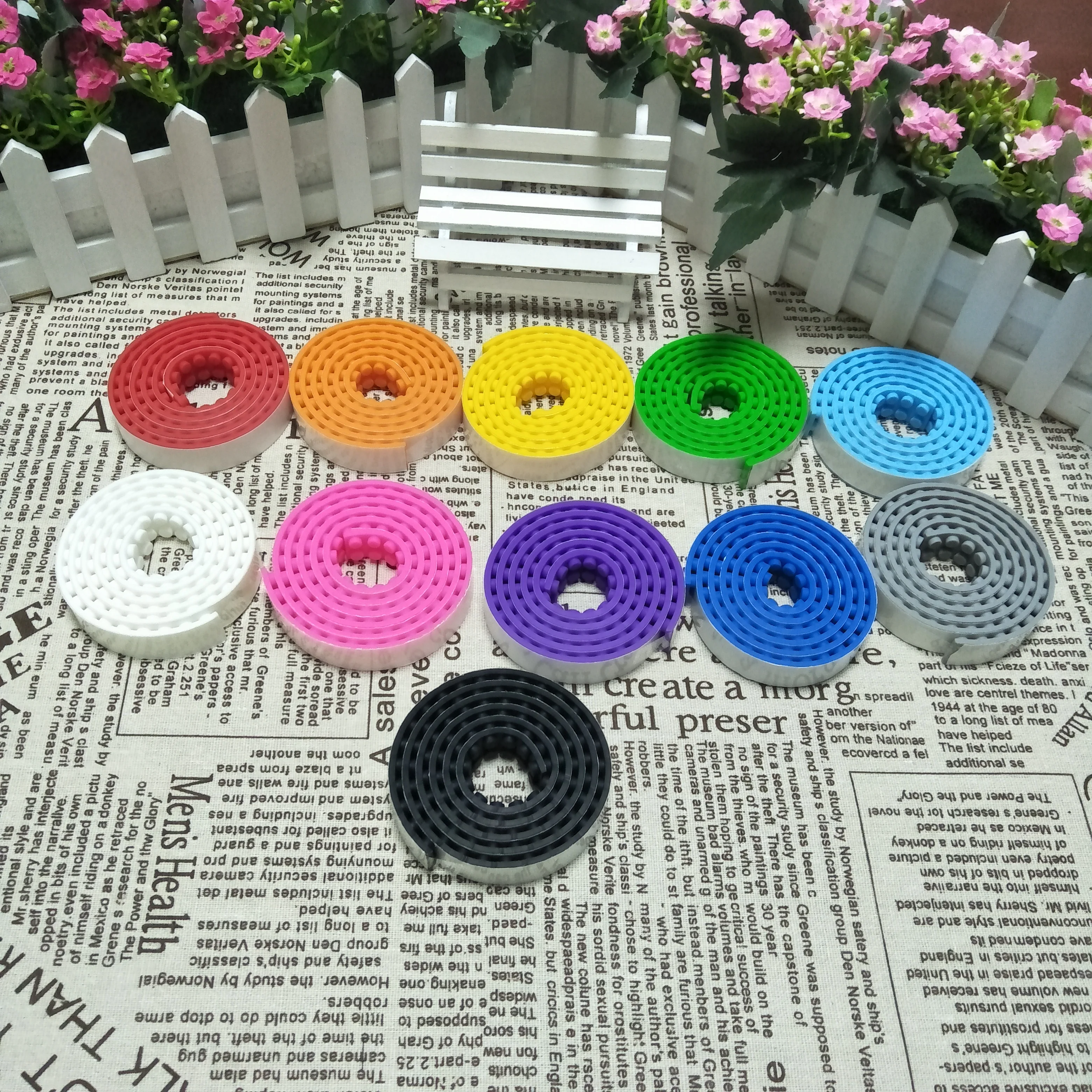 1 шт. 2*115 точек клейкая пластиковая лента дети взрослые DIY строительные блоки