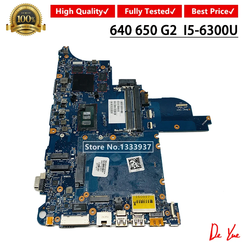 840712 001 501 601 для hp 640 G2 650 серии Материнская плата ноутбука i5 6300 Процессор 6050A2723701 MB A02