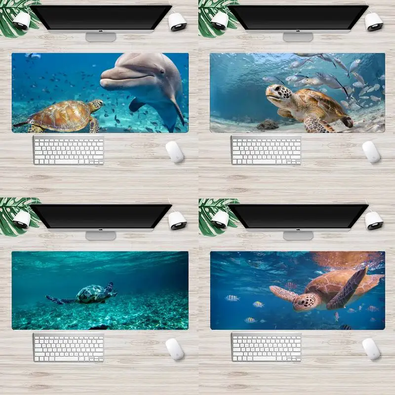 

The bottom of the Sea Turtle Speed Mice Retail Small Mousepad Animation XL Large Gamer Soft Keyboard PC Desk Mat Takuo Mousepads