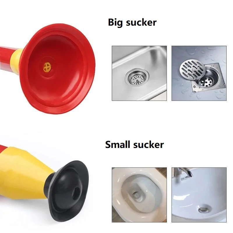 

Strong Plunger Powerful Manual Drain Buster Toilet Sewer Dredge Device Inflator Toilet Plunger Vacuum Toilet Dredger Clean Tools