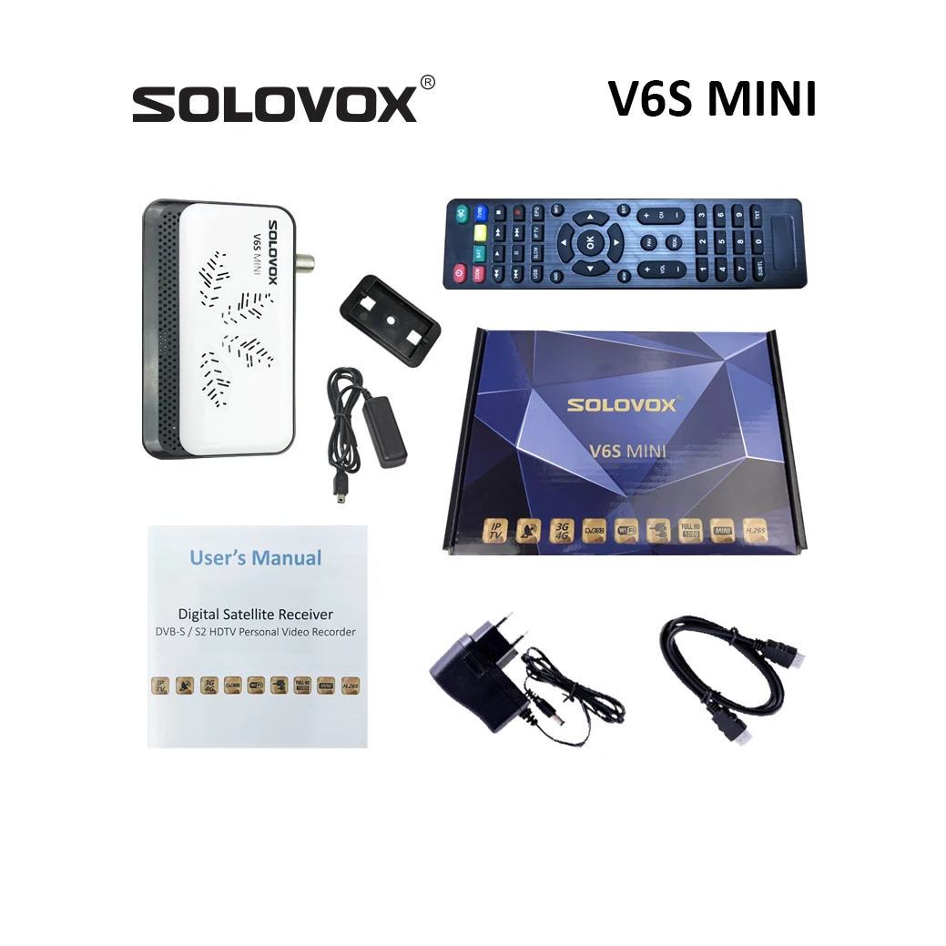 Спутниковый ТВ-ресивер SOLOVOX V6S MINI 30 шт. оптовая продажа HD DVB S2 поддержка Xtream Stalkermac M3U