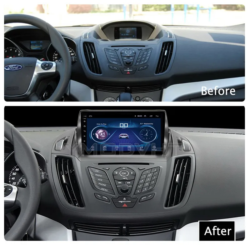 9 дюймов IPS и 2.5D сенсорный экран Android 8 1 автомобильный DVD GPS навигатор для Ford kuga escape
