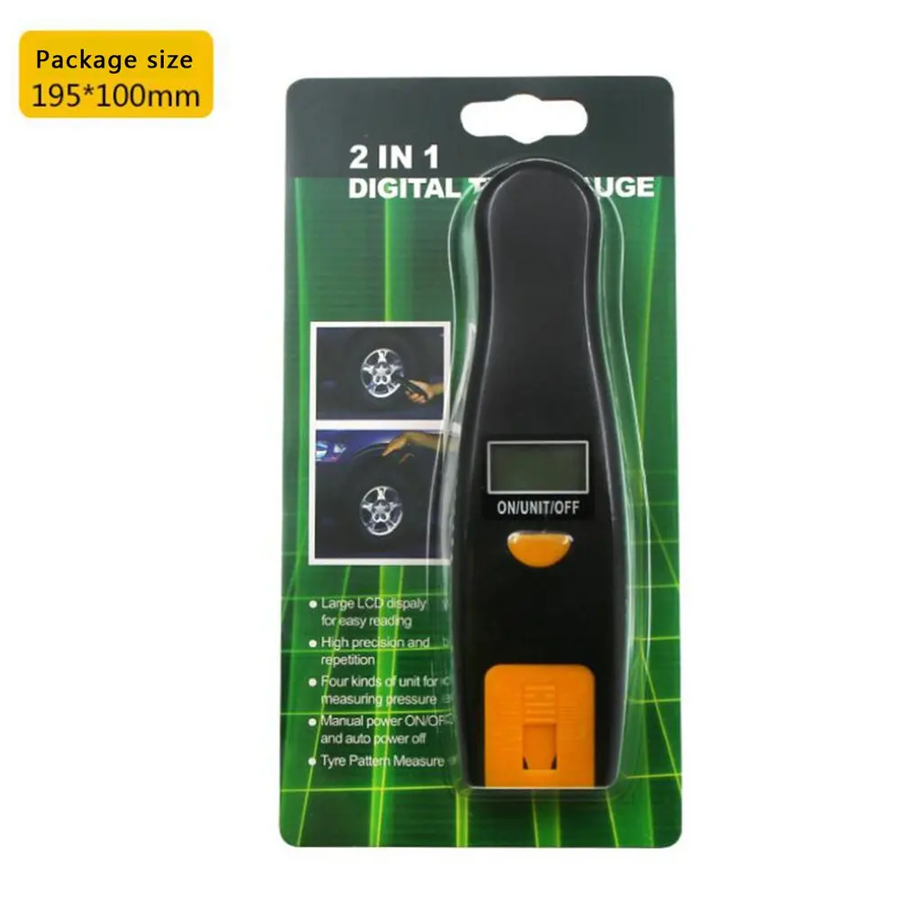 Манометр цифровой измеритель давления в шинах с ЖК-дисплеем для автомобилей и