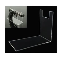 hot sale armory store display props clear acrylic outdoor pistols holder gun model showing gun display stand rack 3pcslots