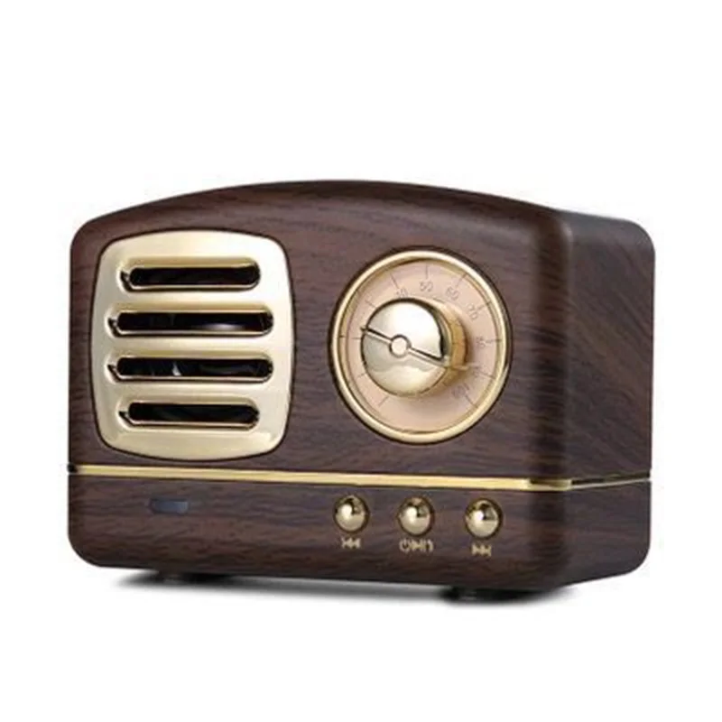 Беспроводная винтажная портативная Bluetooth-стереоколонка в стиле ретро Tf-карта