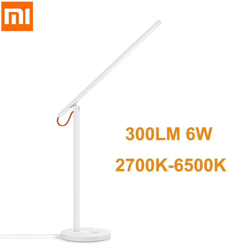 6w Xiaomi Mijia Mi умная Светодиодная настольная лампа, настольная лампа с затемнением, лампа для чтения с поддержкой Wi-Fi, работает с Alexa Mi Home APP, дистанционное управление - Цвет: 6w
