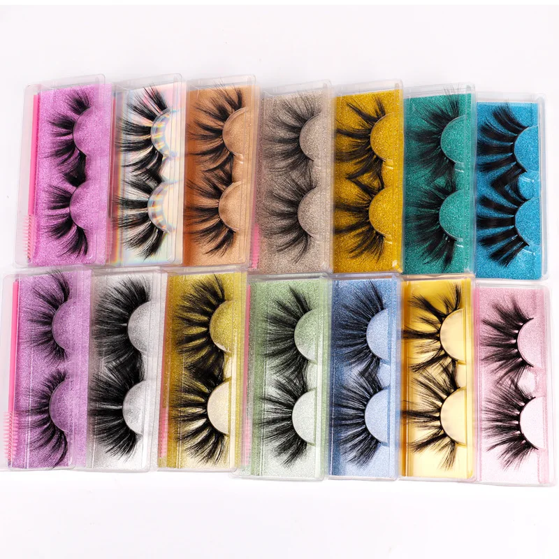 

Faux Mink Hair False Eyelashes Natural Wispy Lashes Handmade Cruelty-free Criss-cross Eyelash Extension cilios postiço Makeup