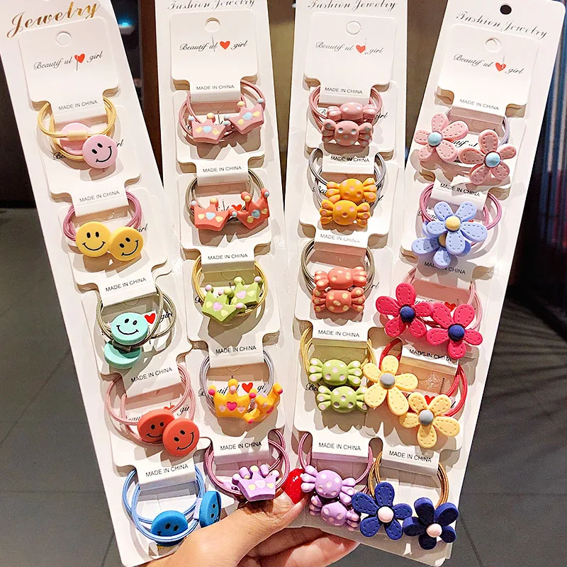 10 шт./компл. резинки для волос девочек детские фиксации хвостиков модные