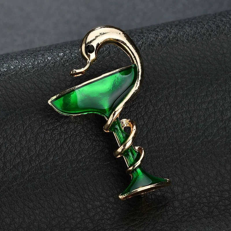 Особая красная памятная брошь в виде чаши с трофей и змеей булавки для женщин