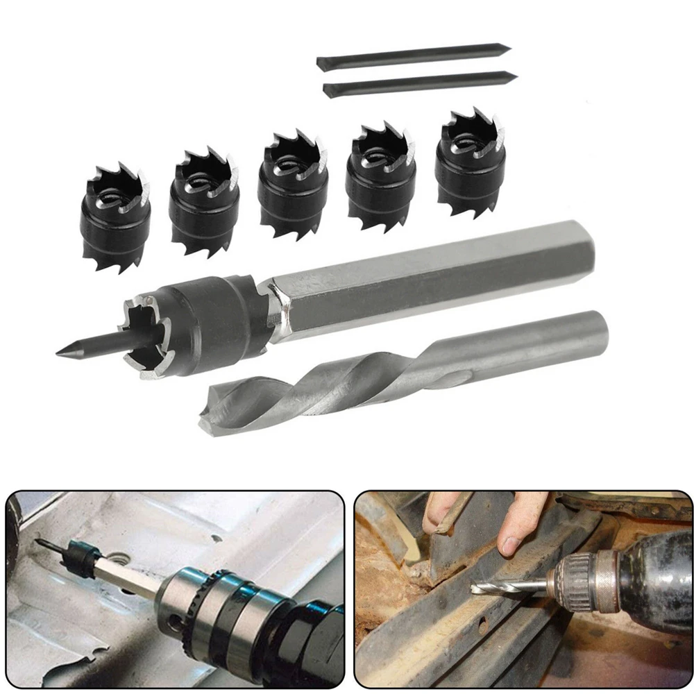 

9-in-1 HSS Steel Double-Sided Blade Electric Welding Drill Kit Spot Weld Cutter Welder Bit Set For Iron Alloy/Carbon/Die Steel