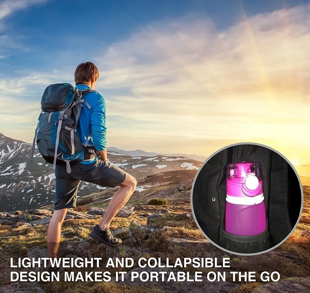 Walfos 750 мл бутылка для воды My Bottle спортивные соломы бутылки Пластик Портативный