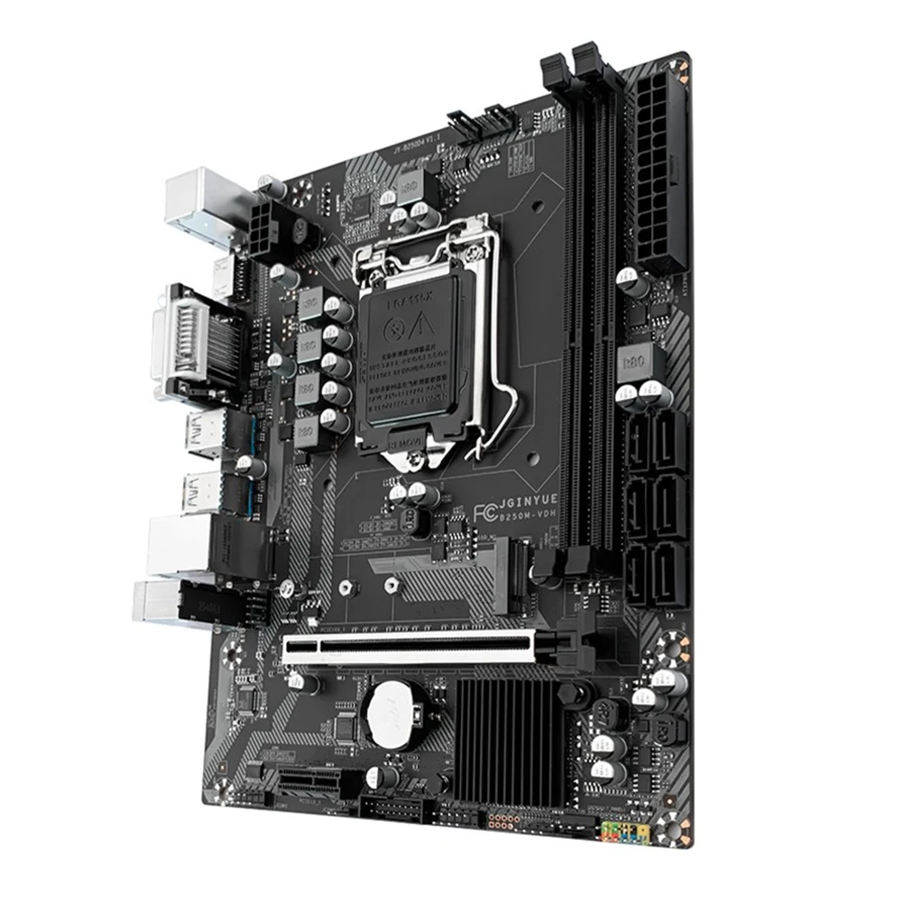 

JINGYUE B250 LGA 1151 Desktop Motherboard 2x 32GB DDR4 Memory NVME M.2 M-ATX Mainboard