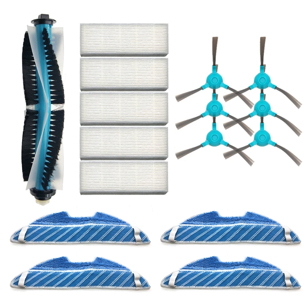 

Main Roller Side Brush Hepa Air Filter Mop Cloth Replacement Parts for Conga 1290 1390 Robot Vacuum Cleaner Spare Accessories