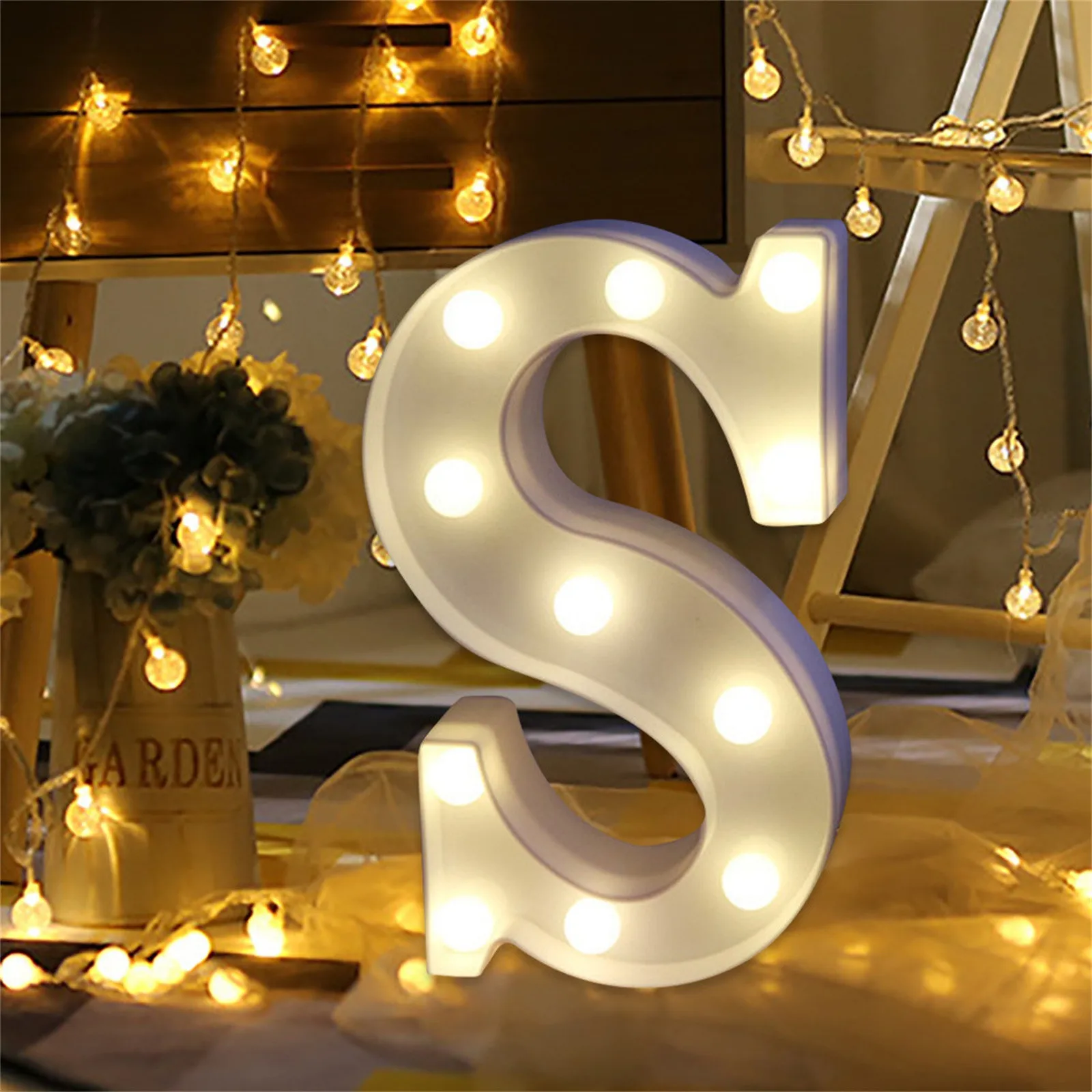 Remote control DIY Luminous Lights LED Letter Night Light Creative Letters Alphabet Number Battery Lamp Party Decoration | Лампы и