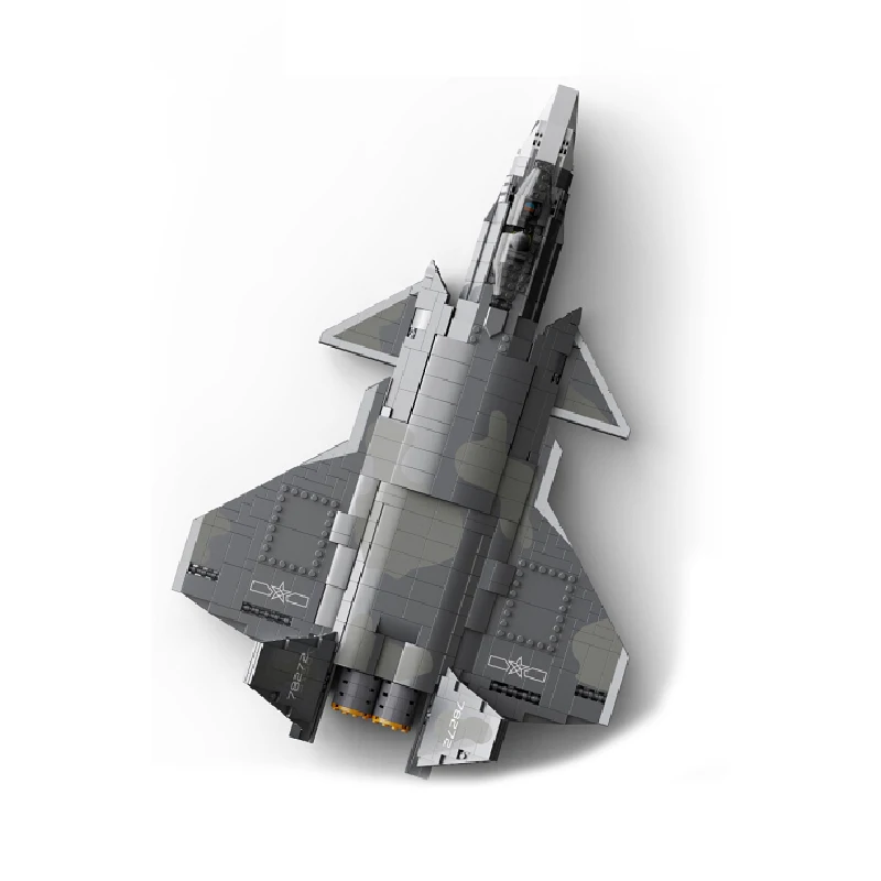 

MOC 1911PCS Military High-Tech Air Fighter Aviation Aircraft J-20 Stealth Fighter Model Building Blocks Bricks kids Toys gifts