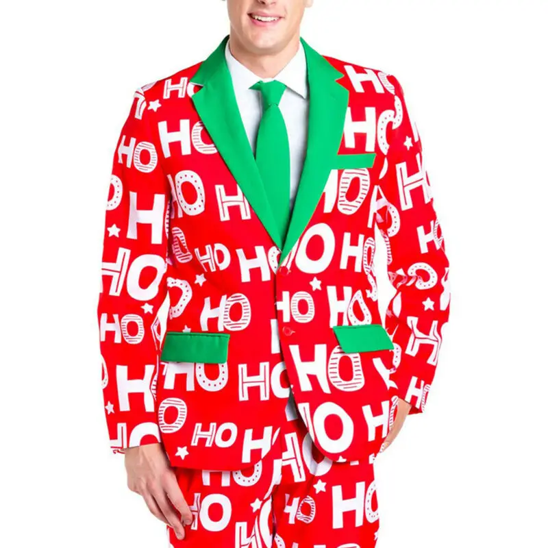 

Mens Christmas Suitmeister Suit Xmas Party Festive Fun Patterned Fancy Dress