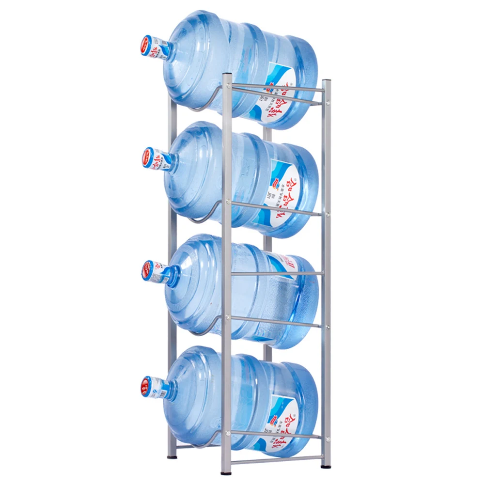

4-Tier Water Rack Stainless Steel Heavy Duty Water Cooler Jug Rack Non-slip Drinking Water Rack Stainless Steel Heavy Duty Water