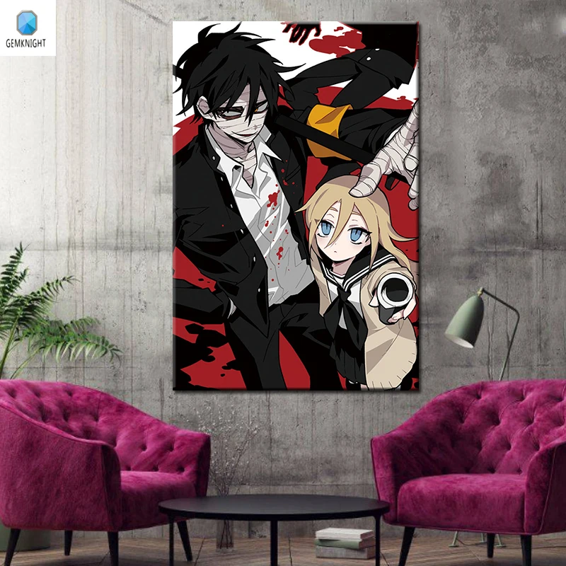 Картина маслом по номерам ангелы смерти сделай сам цифровая картина в японском