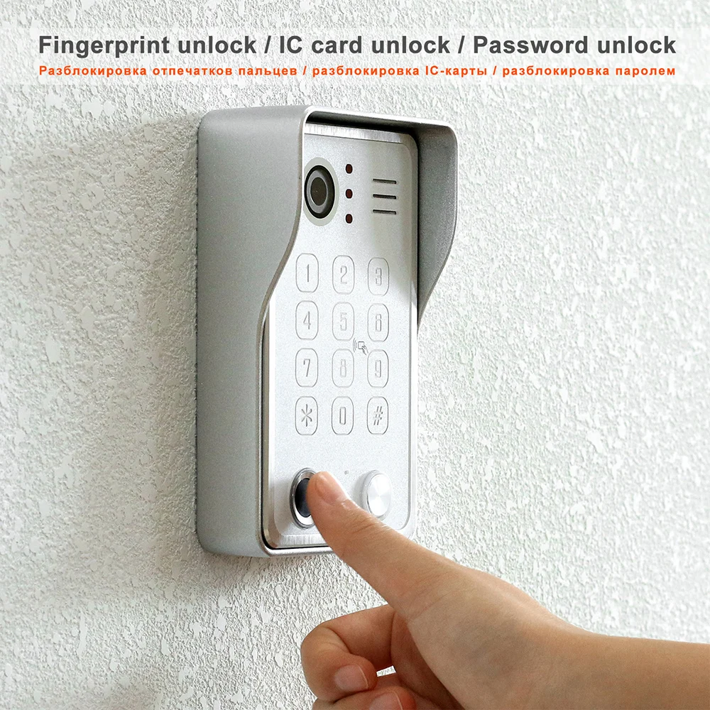 

Smart Life WiFi Video Intercom Home TUYA IP Video Door Phone Touch Screen 1080P Keypad Doorbell Fingerprint Password RFID Unlock