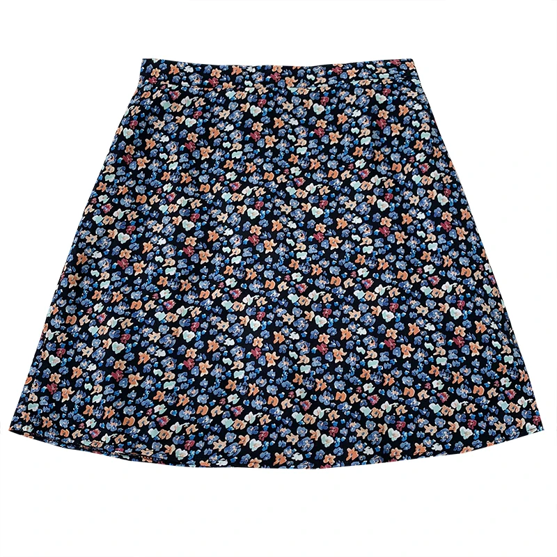 

Милая розовая Цветочная юбка трапециевидной формы с высокой талией из шифона