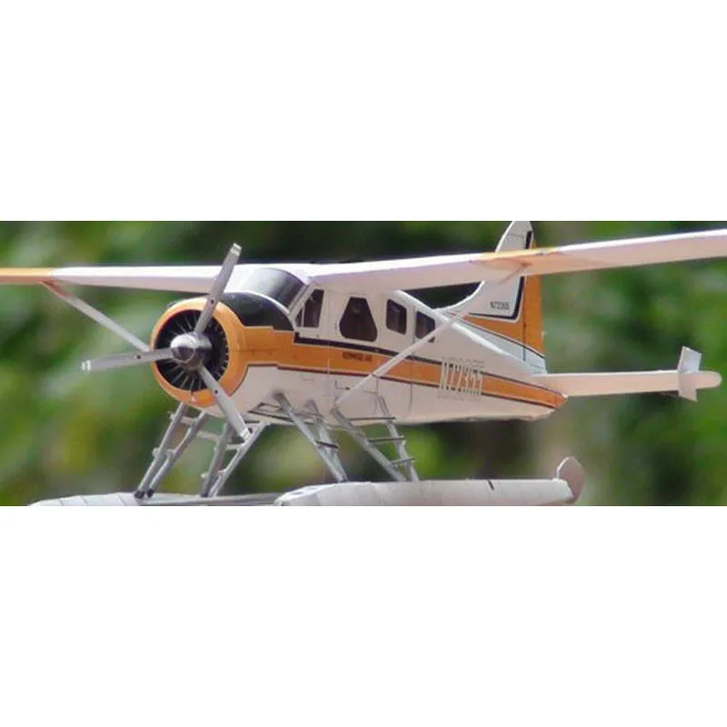 1:32 40 см DHC-2 Beaver Seaplane DIY 3D бумажная карточка модель Конструкторы строительные игрушки развивающие игрушки Военная Модель