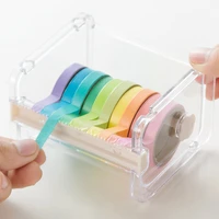1pcs creative washi tape cutter set tape tool transparent tape holder tape dispenser school supplies office stationery