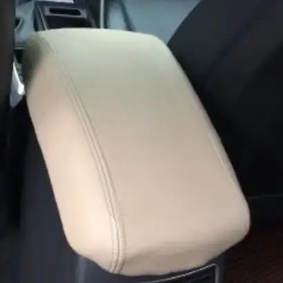 Beige Микрофибра кожа центр подлокотник крышка автомобиля центральный контейнер подлокотник коробка крышка для Toyota Land Cruiser Prado 2010 - Название цвета: Beige