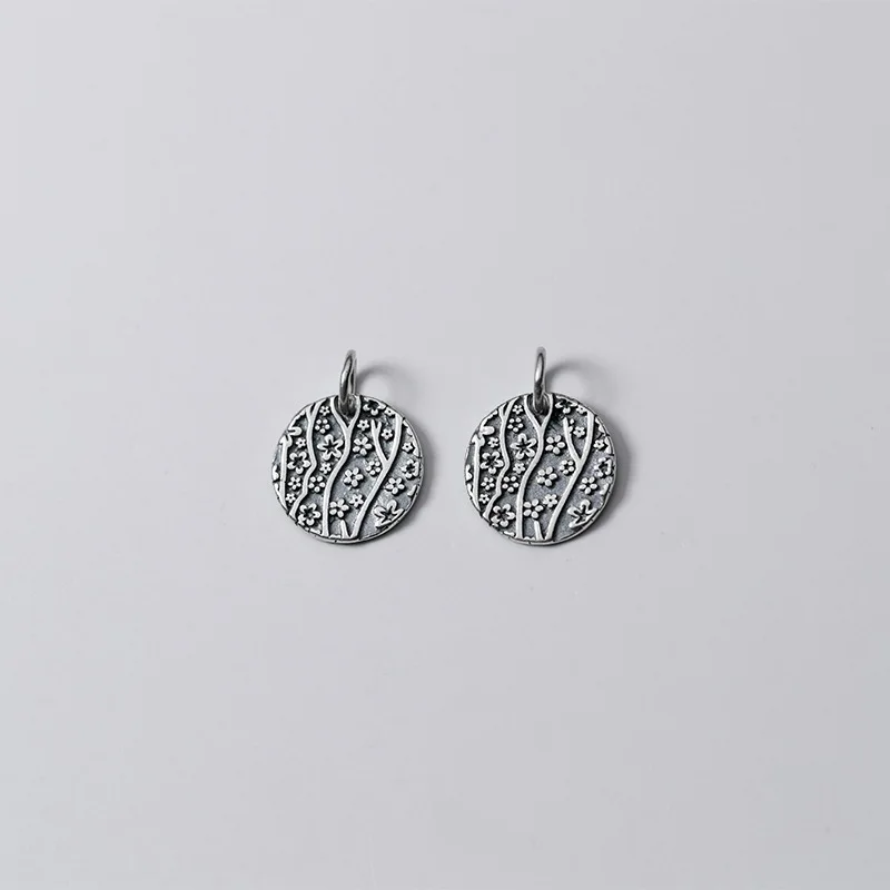 MEETSOFT модные подвески из стерлингового серебра с цветком сливы Специальные DIY