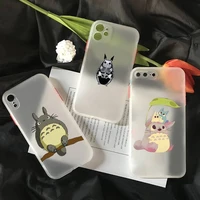 my neighbor totoro funny anime phone case matte transparent for iphone 7 8 11 12 plus mini x xs xr pro max cover