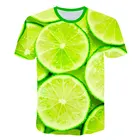 Мужскаяженская футболка с круглым вырезом, фруктовый стиль, 3D, новинка, в стиле хип-хоп, с коротким рукавом, 5XL, Мужская 3D футболка