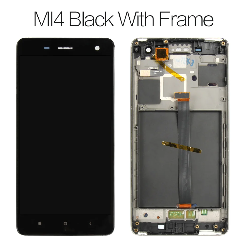Mi4 Black with Frame 5," дисплей для XIAO mi 4, сенсорный ЖК-экран с рамкой для Xiao mi 4C, ЖК-дисплей mi 4 4C 4i mi 4i, Замена ЖК-дисплея - Цвет: Mi4 Black with Frame