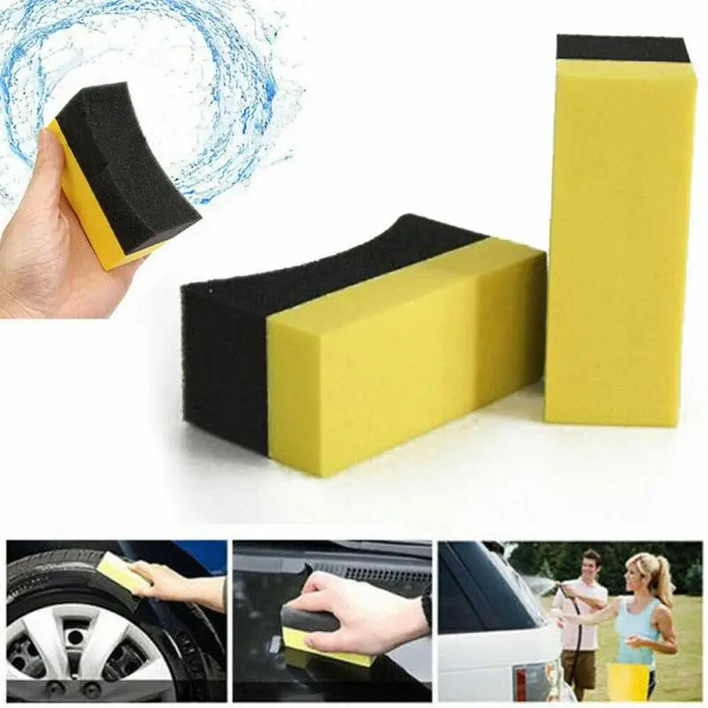 

10pcs Car Washer Sponges Multifunctional Tire Hub Waxing Polishing Sponge Car Interior Cleaning Tools Car Care Cleaning Sponges
