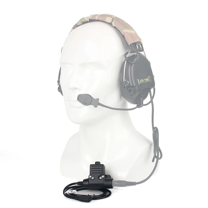 Z-Tac Tactical Headset U94 Adapter Plug Push To Talk Airsoft Midland PTT For Military Walkie-talkie Headphone Accessories Z113 | Спорт и