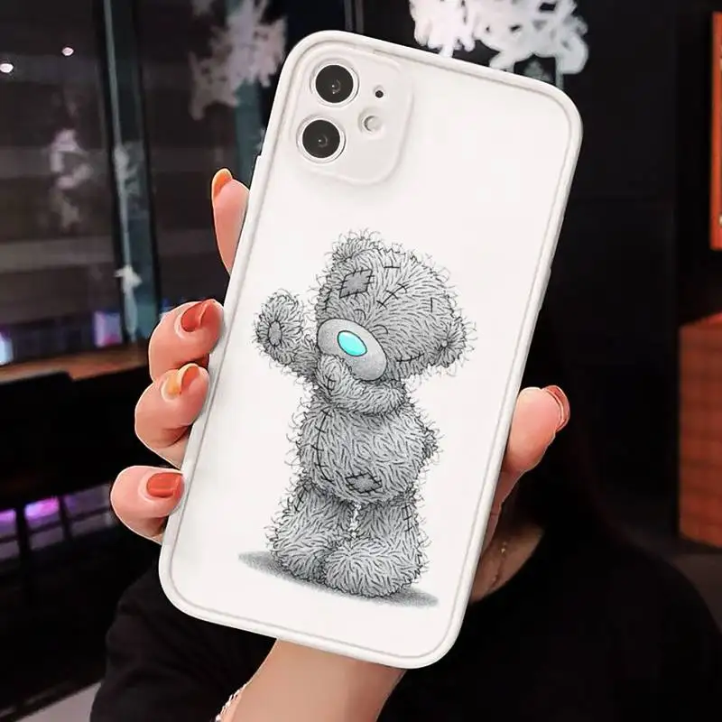 

Tatty Teddy Lovely cartoon animal Phone Cases matte transparent For iphone 7 8 11 12 plus mini x xs xr pro max cover