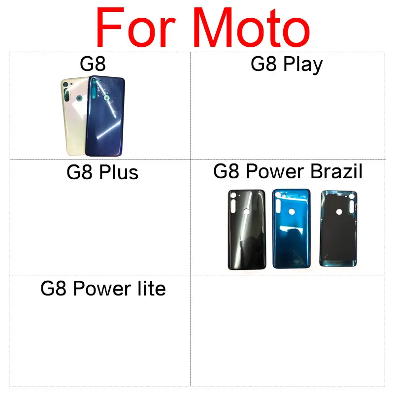 

Крышка батарейного отсека Корпус чехол-стеклянная задняя крышка для Motorola Moto G8 G8 играть G8 плюс G8 Power Lite задняя батарея корпус клей