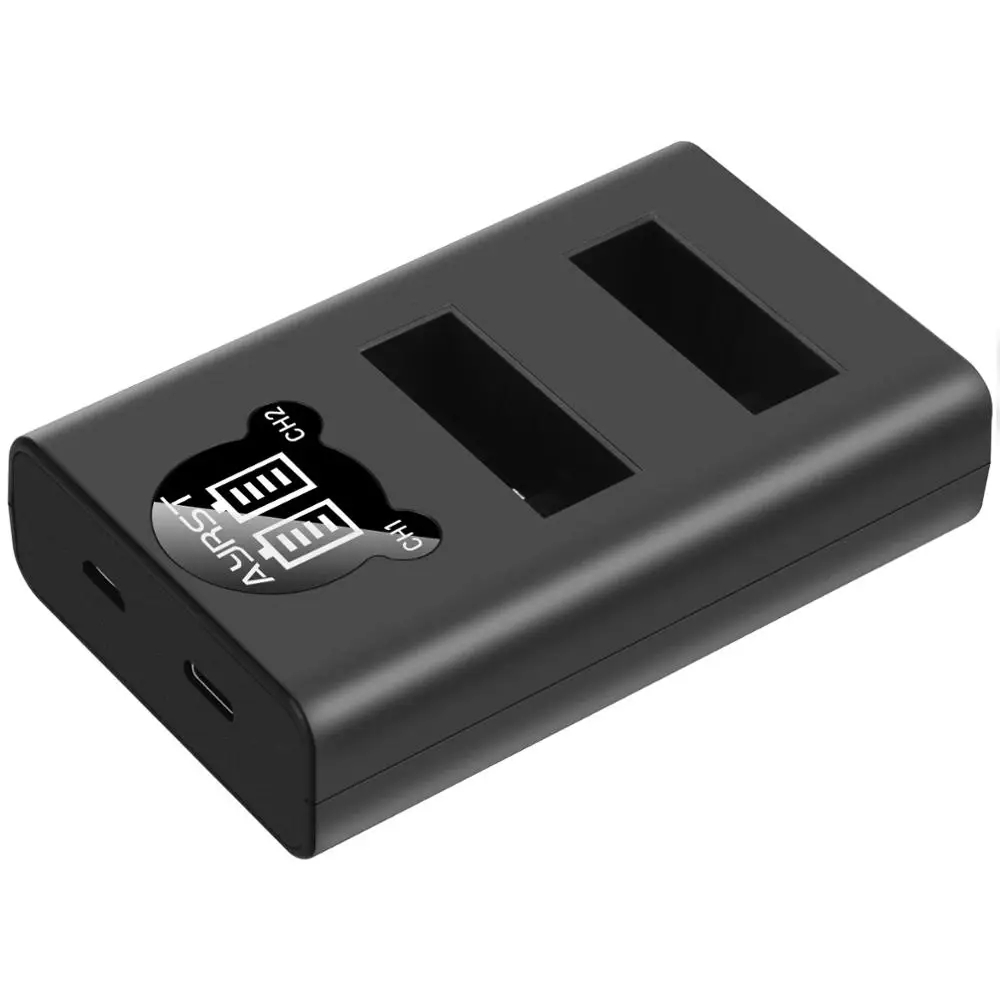 AHDBT 501 для GoPro Hero7 Dual USB зарядное устройство со светодиодным дисплеем работа или