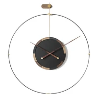 nordic simple design style wall clock luxury creative mute modern design large wall clock art copper home decor for living room