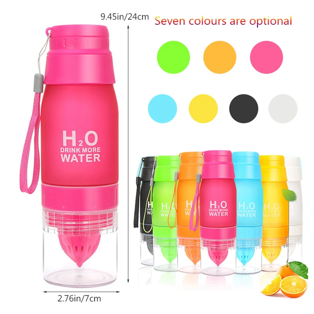 650 мл Спортивная стильная бутылка для воды портативная ручная чашка фруктового