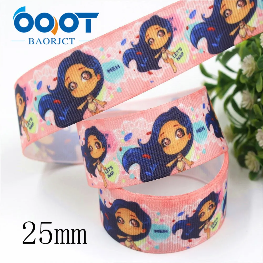 OOOT BAORJCT I-19906-2047, 25 мм, 10 ярдов мультфильм тепловой передачи печатных корсажные ленты, лук крышка DIY аксессуары украшения