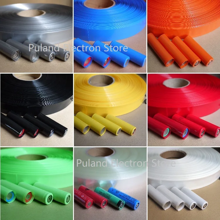 

2M Width 17mm PVC Heat Shrink Tube Dia 10.8mm Lithium AAA Battery Insulated Film Wrap Protection Case Pack Sleeve 1 meter