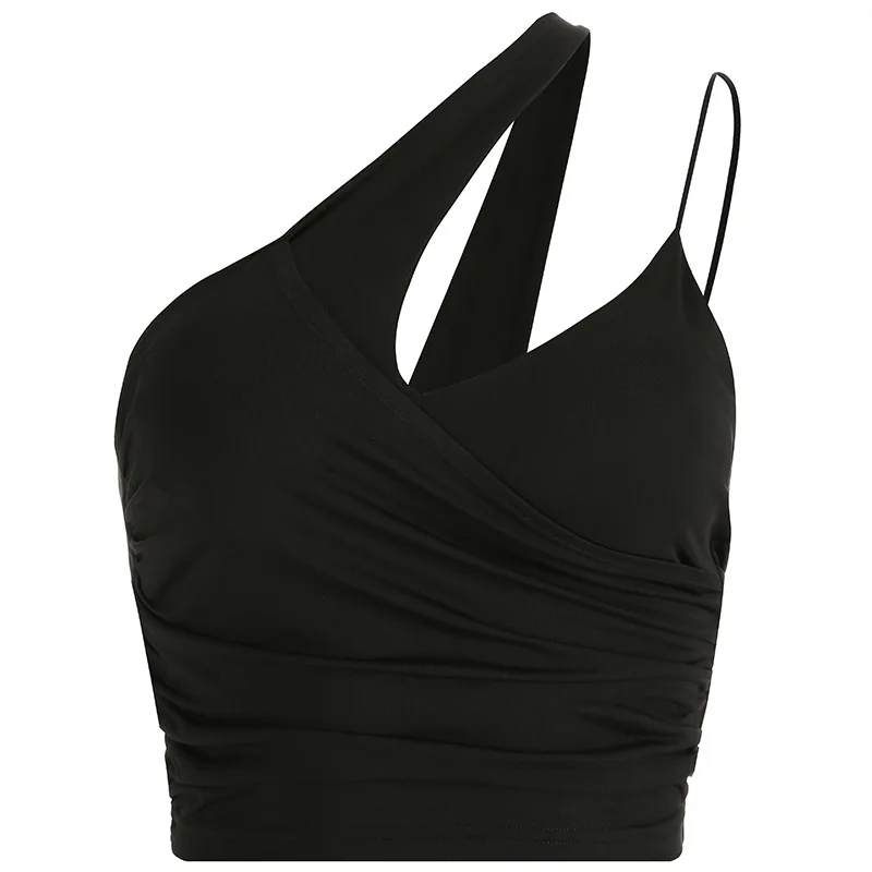 

Spaghetti StrapTank To Crop Tops Solid Casual TankTop Women